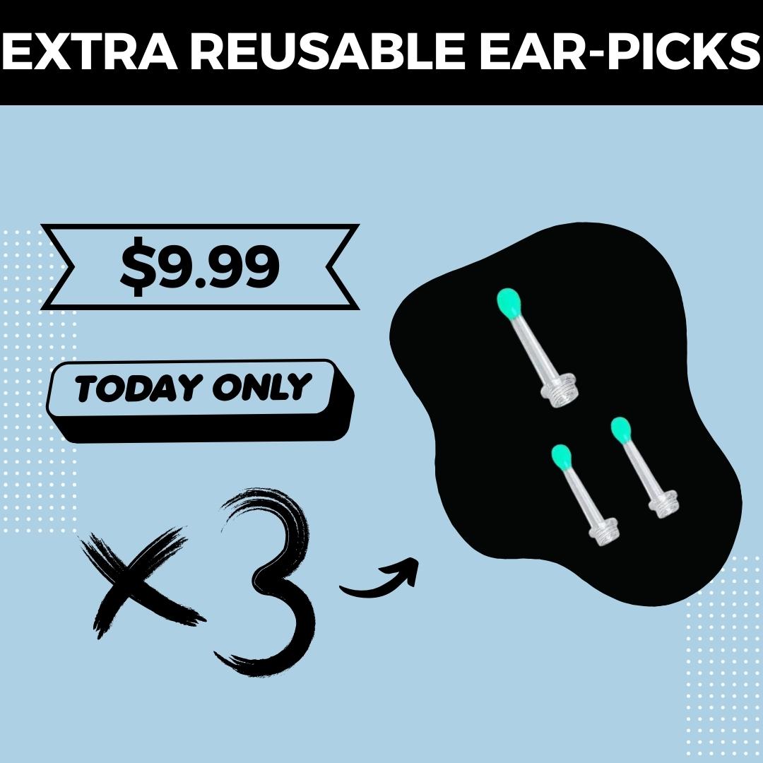 3 x Extra Reusable Ear-picks